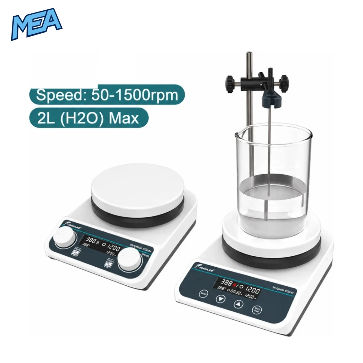 JOANLAB HS5 Magnetic Stirrer With Heating Stirrer Laboratory Thermostatic Digital Display Magnetic Mixer Hot Plate 110v ~ 220v 1 JOANLAB HS5Pro digital magnetic stirrer with beaker, temperature probe and support stand