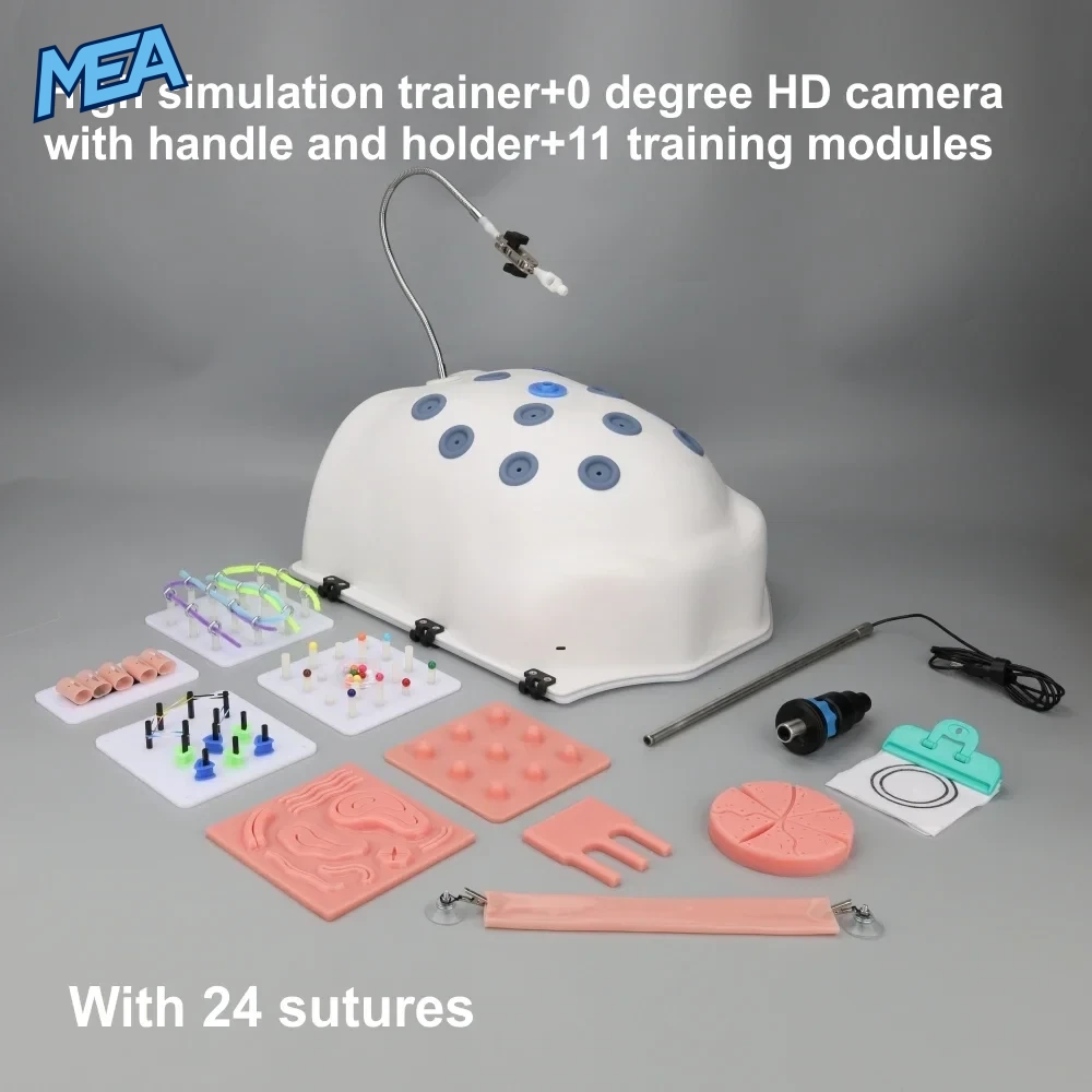 Laparoscopic Simulator Training Box 11 Module High Simulation Surgical Trainer 4 Laparoscopic simulator training box configuration with 0 degree manual-focus HD camera