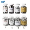 Lodden Dental Alloy bottles LD NC NiCr, LD NCB NiCr with Be, LD CCP CoCr, and LD CCF-62 CoCr 1000g pellets
