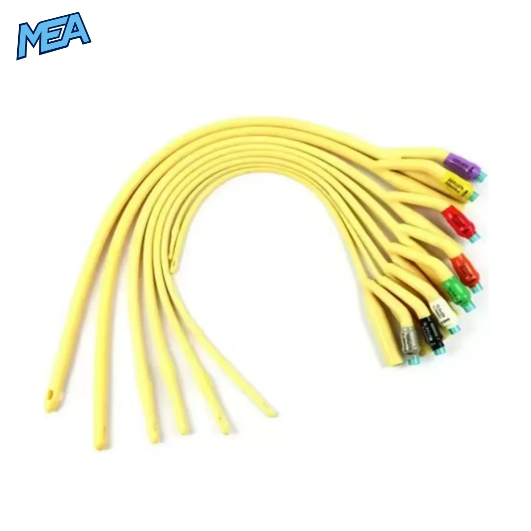Flexible male urethral sounding catheter set with sterile double hole dilators for gradual stretching and insertion training