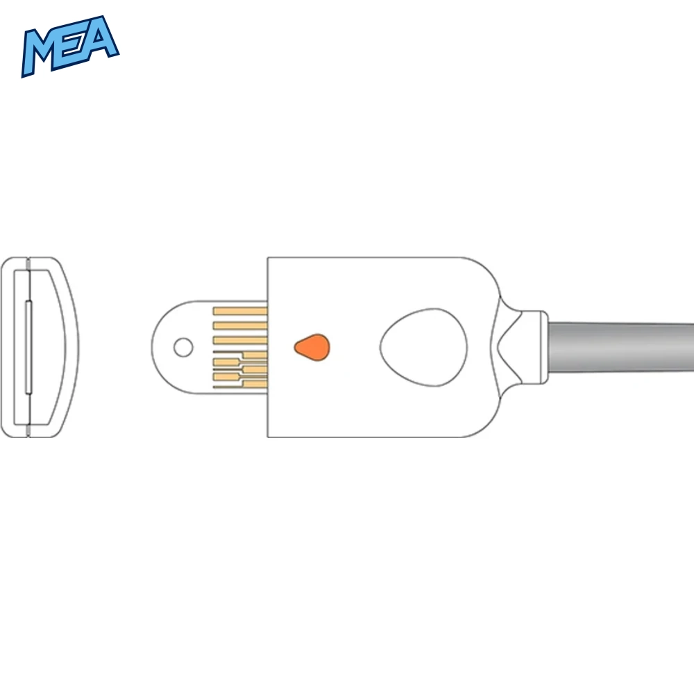 Masimo 1269 LNOP Adult Soft Tip SpO2 Sensor 1.0m (Reusable New) 2 Masimo LNOP SpO2 sensor edge-card connector diagram for 1269 soft tip sensor
