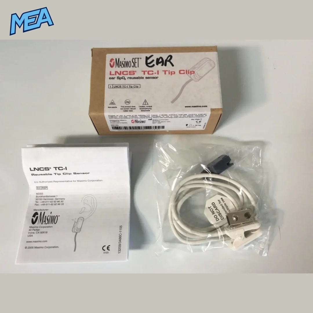 Masimo 1895 LNCS TC-I Reusable Ear SpO2 Sensor 0.9m (New) 2 Masimo 1895 LNCS TC-I reusable ear sensor with original packaging