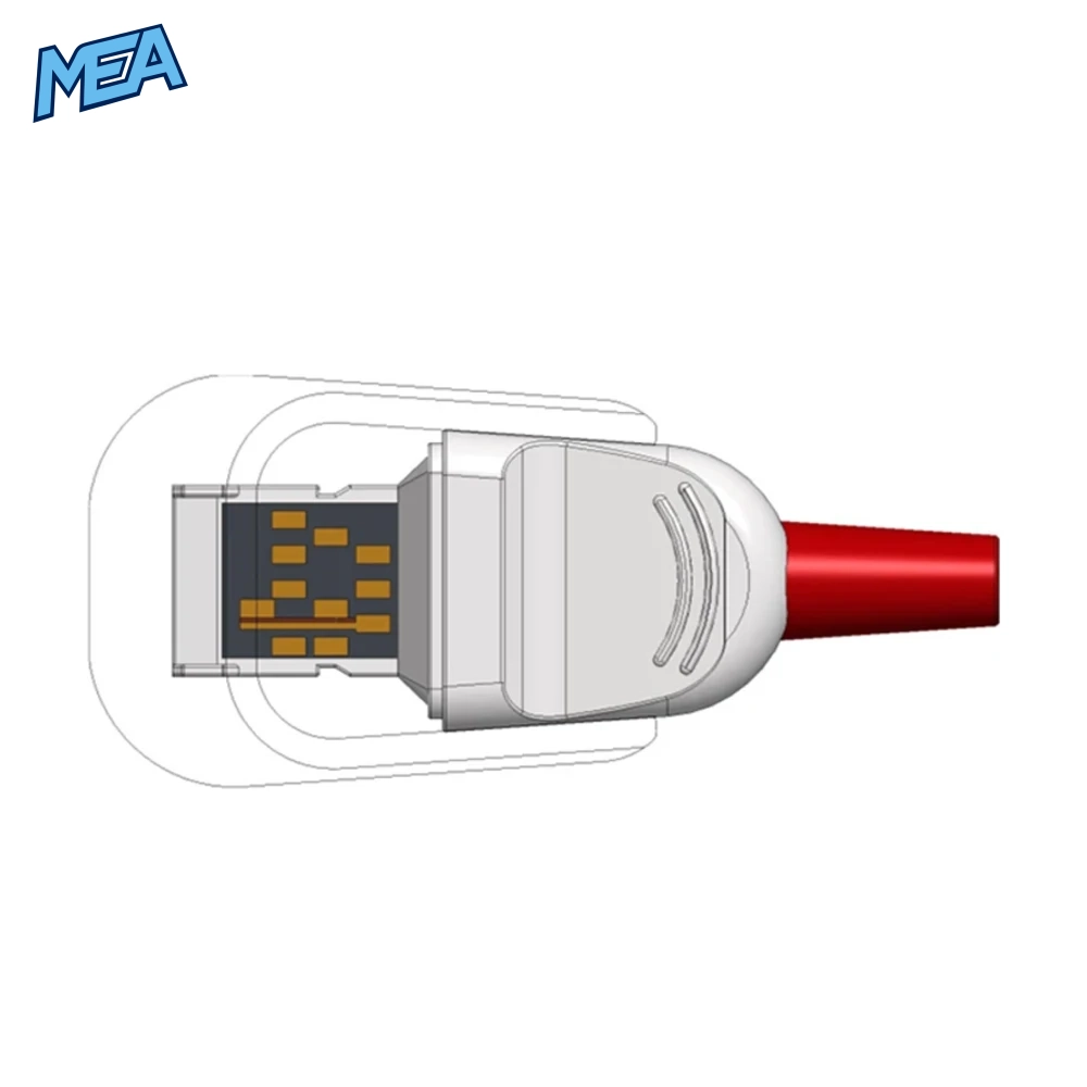Masimo RD SET Neonate Wrap SpO2 Sensor 1.0m (Reusable New) 2 Masimo RD SET SpO2 sensor red-sleeve connector close-up