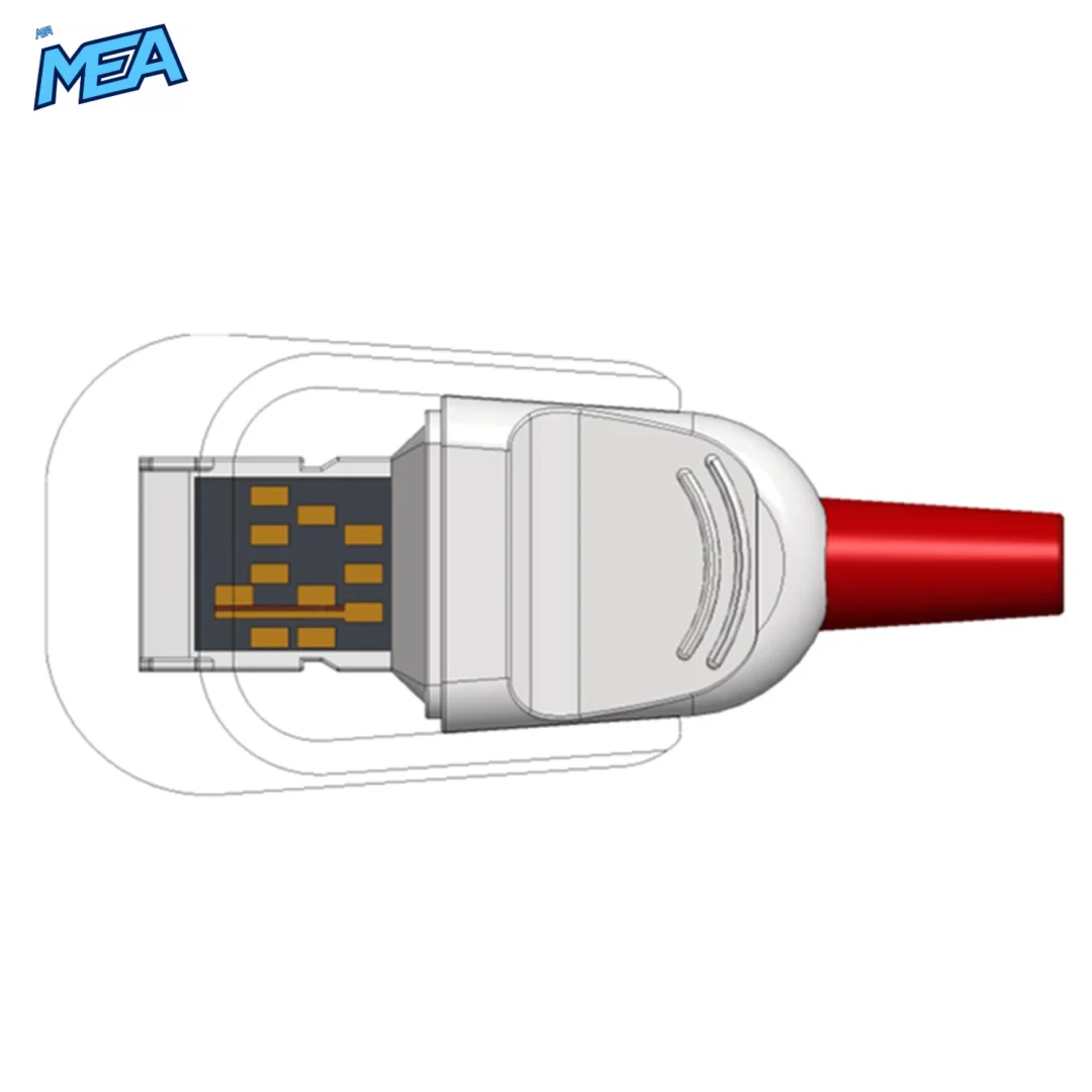 Adult Soft Tip SpO2 Sensor 1.0m for Masimo 4052 (RD SET DBI) Reusable, Technology: RD 2 Masimo SpO2 sensor connector diagram