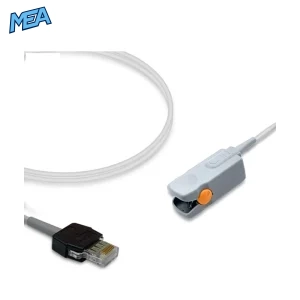 Mediaid POX020-100S adult hard shell SpO2 sensor with 1.0m cable and modular plug
