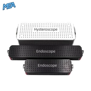 Medical Endoscope Disinfection Case PPSU with Silicone Card Slot Autoclavable Sterilization Basket for Endoscopy Instruments