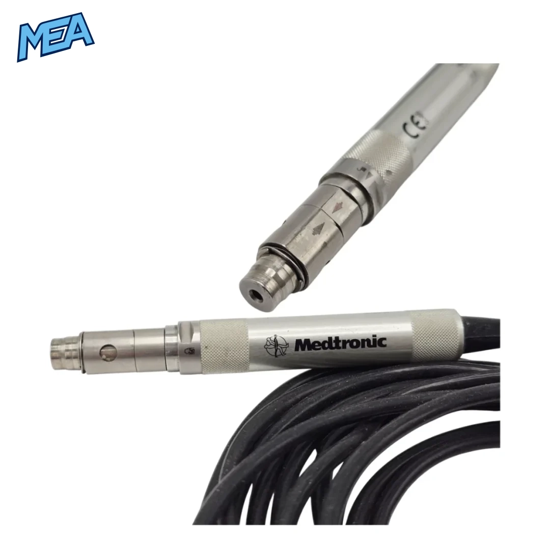 Medtronic EM200 Midas Rex Legend EHS Stylus Drill (Refurbished) 2 Medtronic EM200 surgical drill compatible with Midas Rex Legend system and IPC power console for precision bone drilling