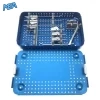 Orthopedic Instrument Set Meniscus Suture Instrument Kit Arthroscopy Line Wire Pass Thread Passing Device Instruments 4 stainless steel meniscus suture instrument kit with 6 hooked suture passers in perforated arthroscopy sterilization tray