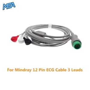 Mindray 3 Leads Snap AHA ECG Cable for BeneView T5 T6 T8 Patient Monitors
