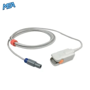 Mindray 512FLL adult hard shell SpO2 sensor with 3.0m cable and 5-pin connector