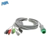Mindray 12-Pin ECG Cable – 3/5 Lead, Snap / Grabber / Veterinary Clip, BeneView T5 T6 T8 6 Mindray ECG Cable 12 Pin with 5 Lead and 3 Lead Snap Grabber Veterinary Clip for BeneView T5 T6 T8