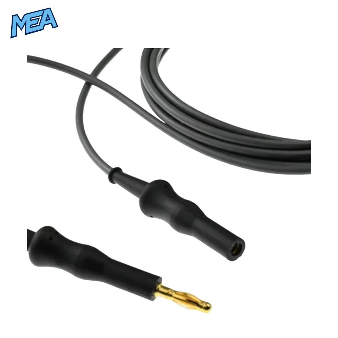 3m Monopolar Unipolar ESU Connecting Cable 4mm Banana to 4mm Banana Socket Reusable Silicone Cable