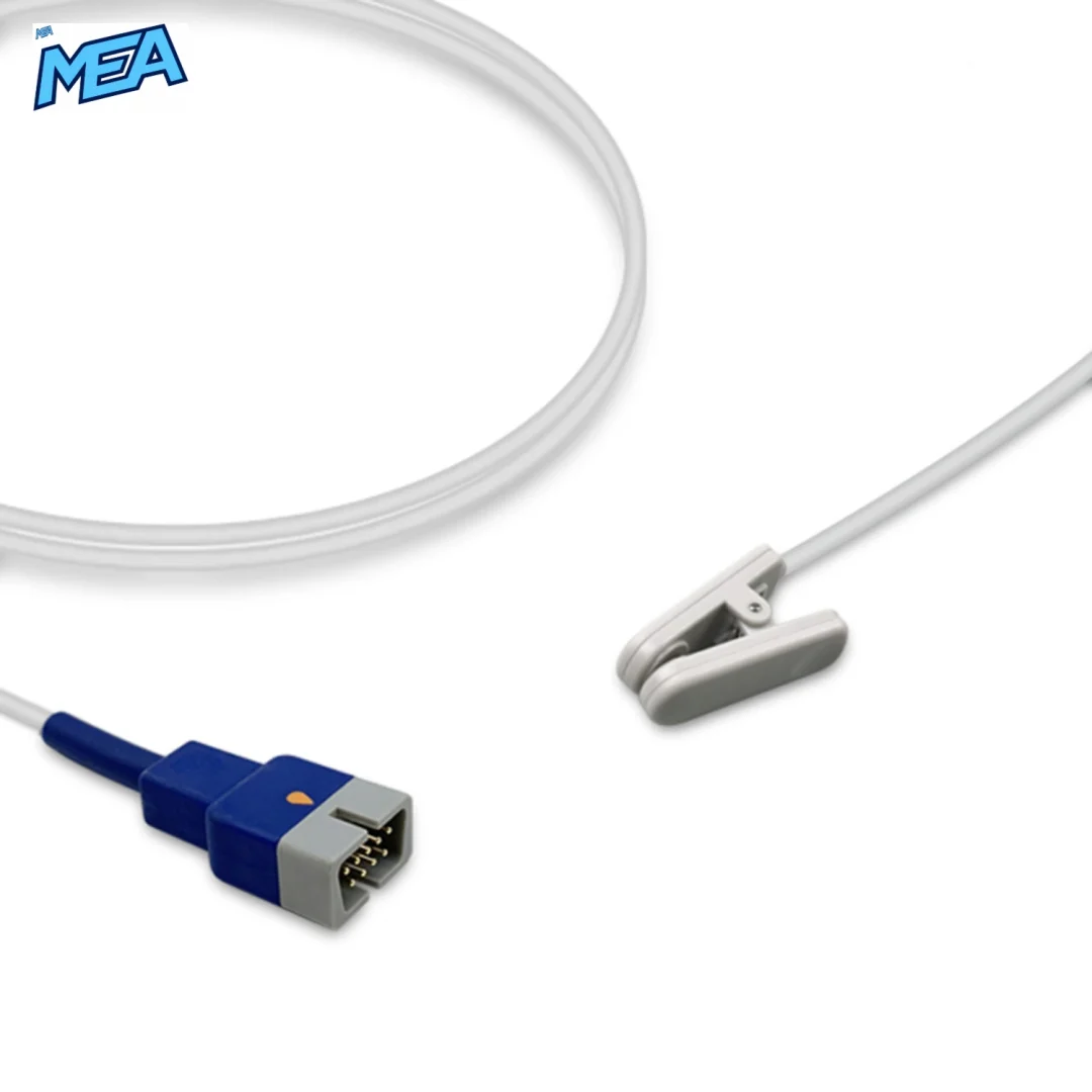 Adult Ear Clip SpO2 Sensor 1.0m for Nellcor D-YSE Reusable, Technology: OxiMax view 2