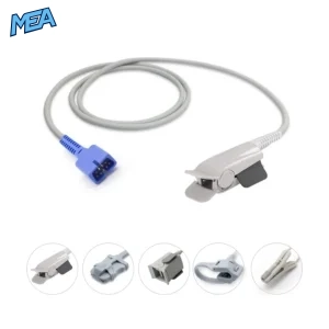 Nellcor DS100A adult finger clip SpO2 sensor with DB9 9-pin connector
