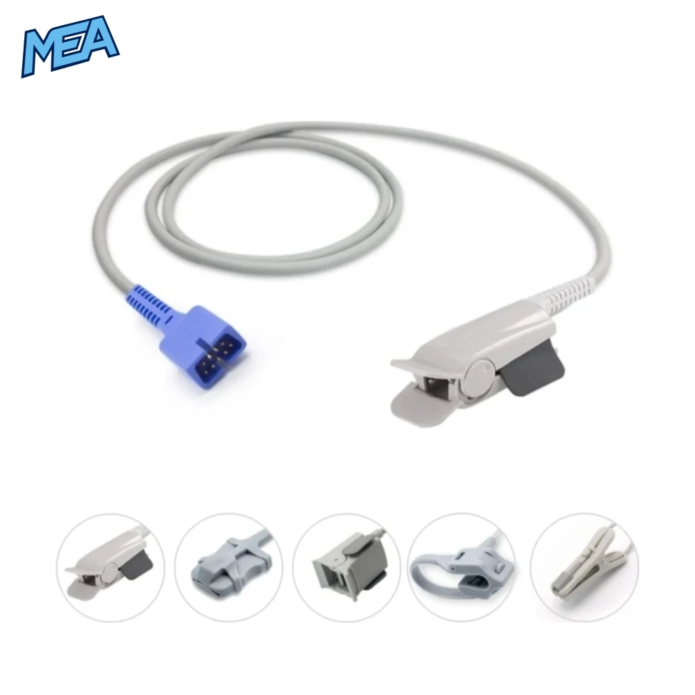 Nellcor DS100A 9 Pin Adult Finger Clip SpO2 Sensor OxiMax (New) 1 Nellcor DS100A adult finger clip SpO2 sensor with DB9 9-pin connector