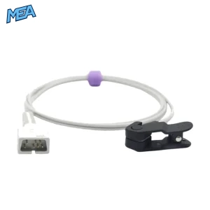 nellcor ear clip spo2 sensor non-oximax 3.2ft 7-pin connector new style