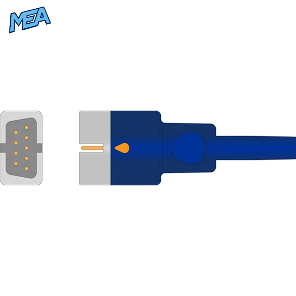 Nellcor MAX-A Adult Non-Woven Adhesive SpO2 Sensor 0.9m (OxiMax Disposable Box of 24) 2 9-pin Nellcor OxiMax connector pin diagram for MAX-A adult adhesive SpO2 sensor
