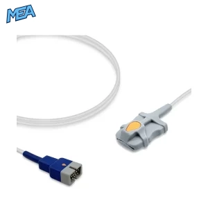 Nellcor OxiMax adult soft tip SpO2 sensor with 3.0m cable and 9-pin connector