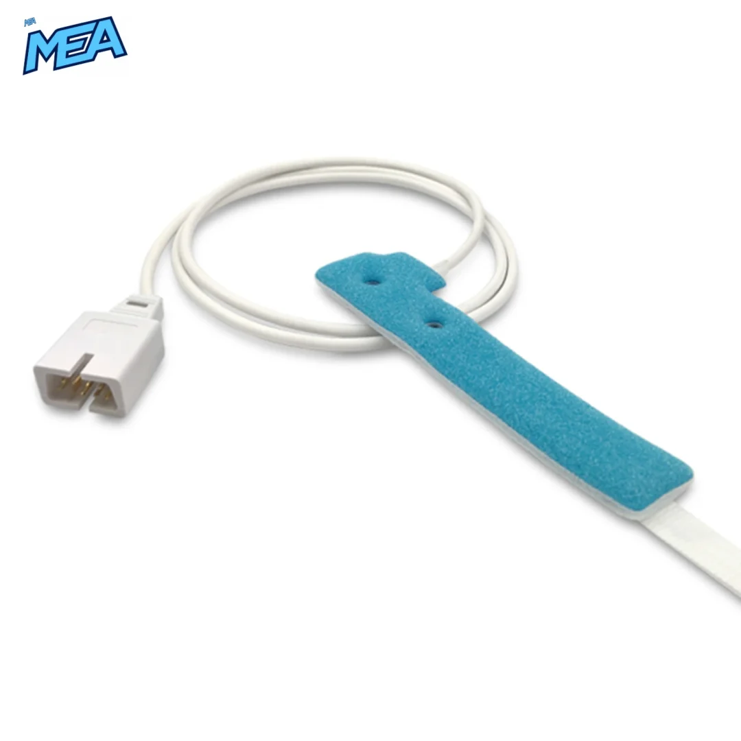 Adult/Neonate Non-adhesive Foam SpO2 Sensor 0.9m for Nellcor SC-A Disposable, Technology: Oxismart view 2