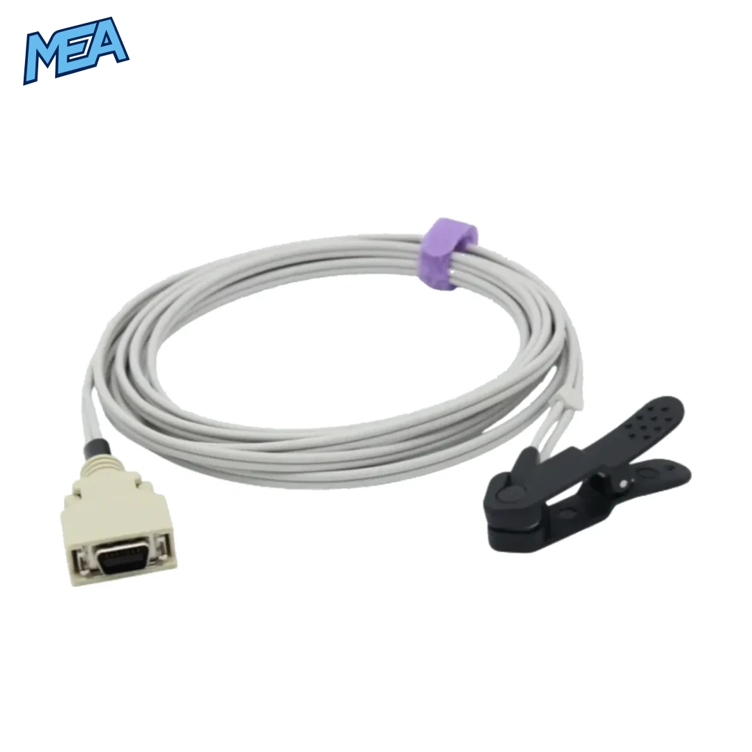Reusable Nellcor Veterinary SpO2 Sensor Lingual Sensor Vet Ear Tongue 9.8 ft 14 Pins Connector 2 nellcor veterinary spo2 sensor lingual sensor vet ear tongue old style compatible animal pulse oximeter sensor for oxygen saturation monitoring