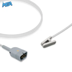 Adult Ear Clip SpO2 Sensor 1.6m for Nihon Kohden 6143-012434 Reusable