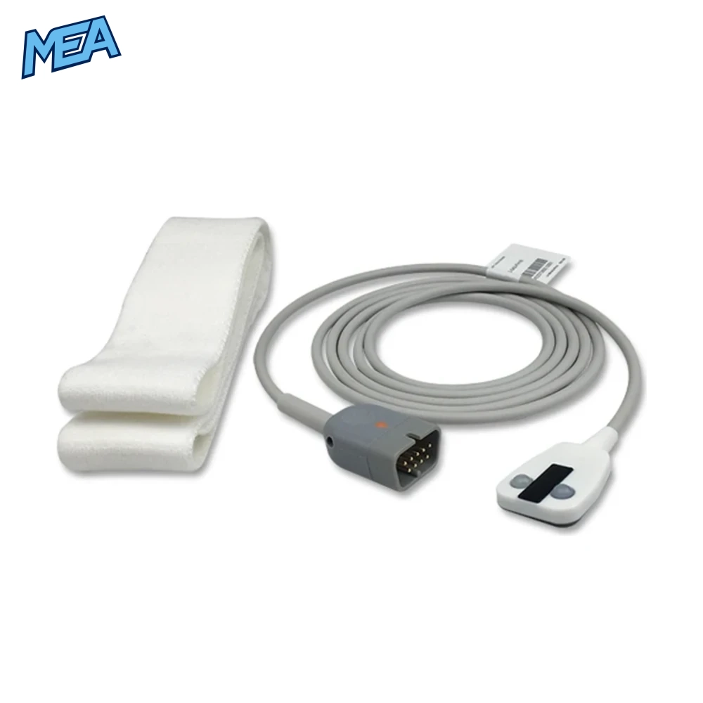 Nihon Kohden All Sizes Forehead SpO2 Sensor 1.6m (9-Pin Reusable New) 1 Nihon Kohden all sizes forehead SpO2 sensor 1.6m with 9-pin connector and headband