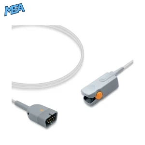 Nihon Kohden TL-201T adult hard shell SpO2 sensor with 1.6m cable and 9-pin connector