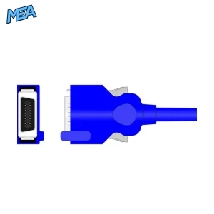 Nihon Kohden TL-630T3 SpO2 sensor connector front and side view diagram