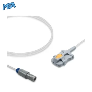 Nihon Kohden TL-651S adult soft tip SpO2 sensor with 3.0m cable and round connector