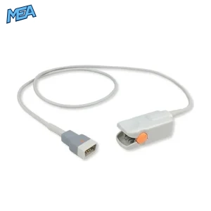 Nonin 8000AA-1 adult hard shell SpO2 sensor with 1.0m cable and 9-pin connector