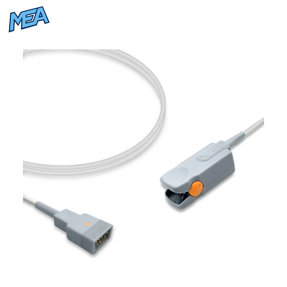Nonin 8000AA-2 Adult Hard Shell SpO2 Sensor 2.0m (3278-010 Reference Reusable New) 1 Nonin 8000AA-2 adult hard shell finger clip SpO2 sensor with 2.0m cable