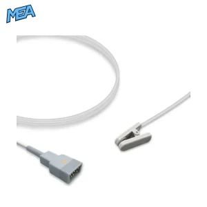 Nonin 8000Q2 adult ear clip SpO2 sensor with 1.0m cable and 9-pin connector