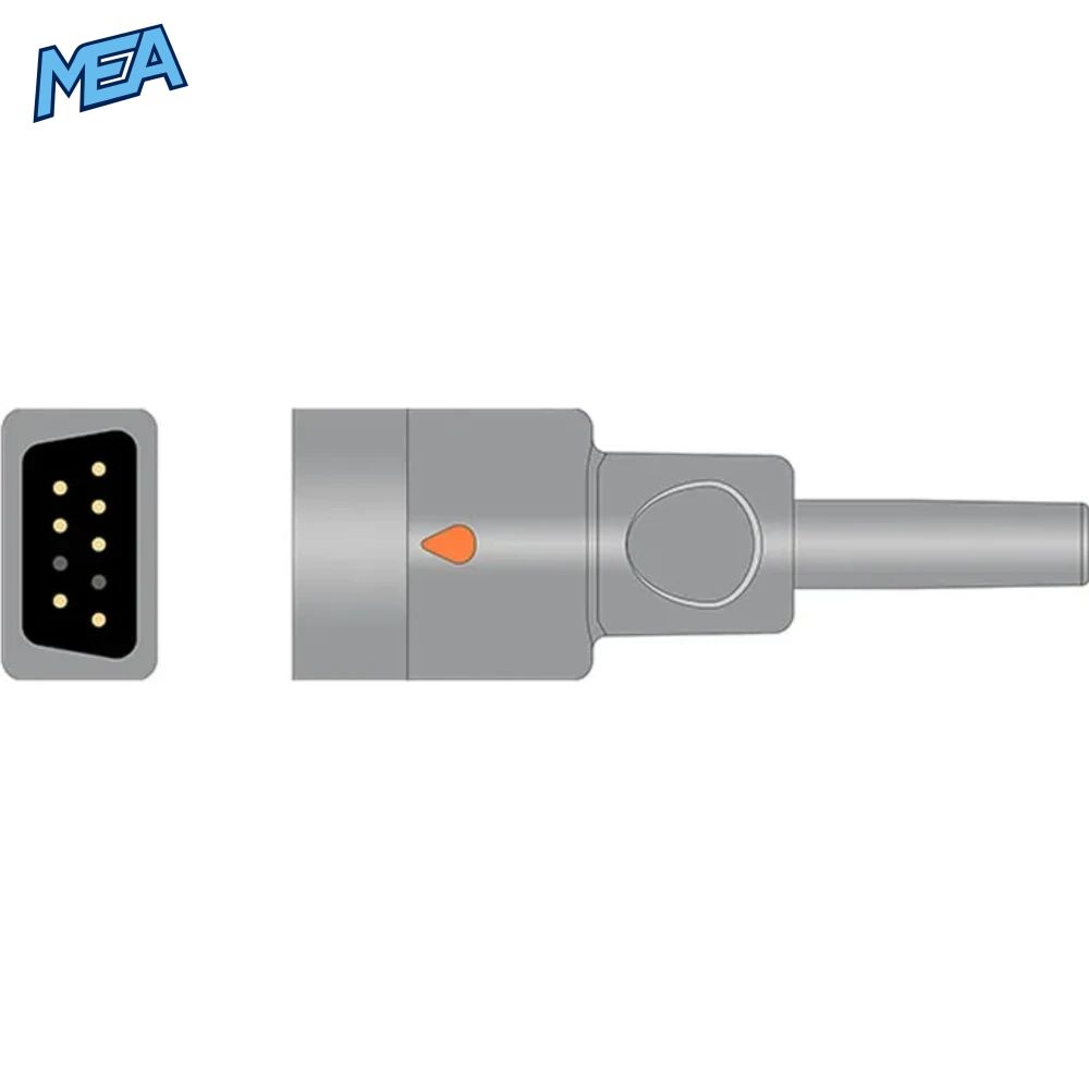 Nonin 8000Q2 Adult Ear Clip SpO2 Sensor, 1.0m (New) 2 9-pin connector on the Nonin 8000Q2 SpO2 ear clip sensor cable