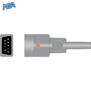 9-pin connector on Nonin compatible veterinary SpO2 sensor cable