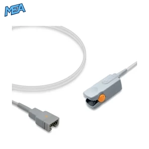 Novametrix adult hard shell SpO2 sensor with 1.0m cable and 9-pin connector
