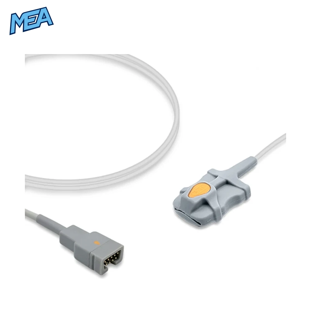 Novametrix Adult Soft Tip SpO2 Sensor 1.0m (Dixtal 9168-00 Reference 9-Pin Reusable New) 1 Novametrix adult soft tip SpO2 sensor 1.0m with 9-pin connector, Dixtal 9168-00 reference