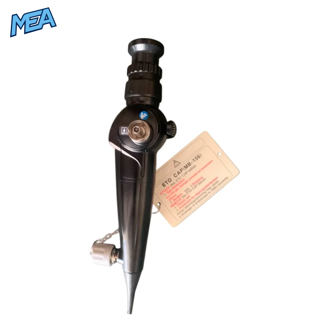 Olympus ENF-GP2 medical rhino-laryngoscope with ergonomic control handle and fiberoptic technology.