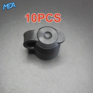 Olympus MD-495 silicone biopsy cap top-down view showing the center bore opening of the valve cap