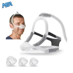 Original Philips DreamWisp Nasal CPAP Mask with Headgear featuring a 360° top-of-head hose connection for comfortable sleep apnea and CPAP therapy