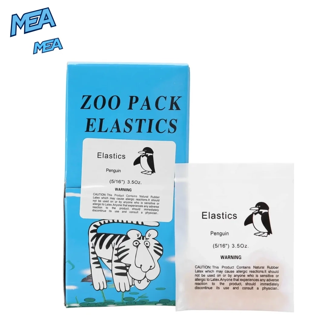 Orthodontic elastics 3.5 oz Penguin 5/16 inch light force zoo pack box