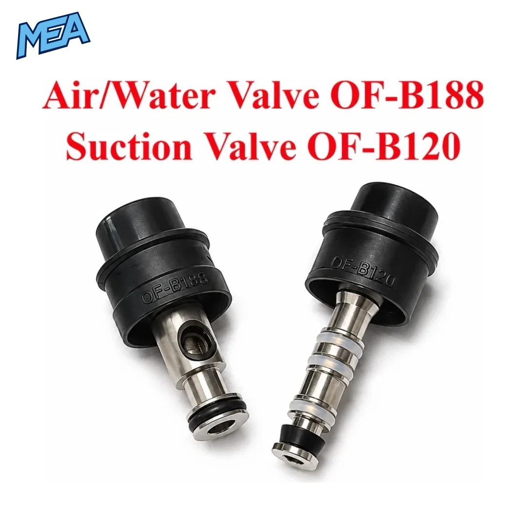 OF-B188 Air/Water Valve & OF-B120 Suction Valve For Pentax 90 Series Endoscopes (5 Options New) 2 Pentax OF-B188 air/water valve and OF-B120 suction valve 2-piece endoscope valve set