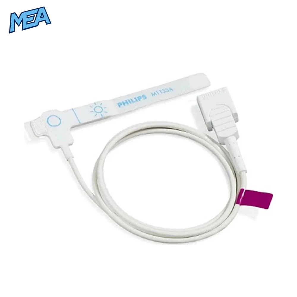 Philips M1133A Disposable SpO2 Sensor 0.9m (Neonatal / Infant / Adult Wrap New) 1 Philips M1133A disposable SpO2 sensor with 0.9m cable, neonatal infant adult wrap