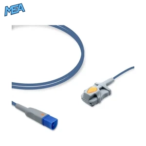 Philips M1192AL pediatric soft tip SpO2 sensor with 3.0m cable and 8-pin FAST connector