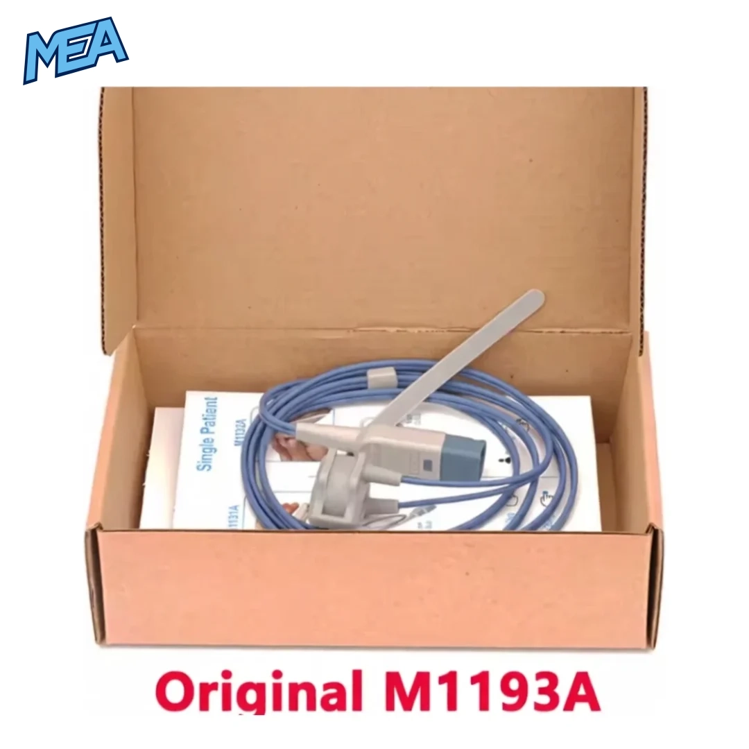 Philips M1193A reusable neonatal hand/foot wrap SpO2 sensor, 8-pin connector