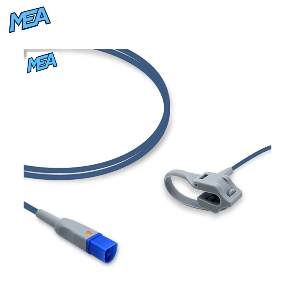 Philips M1193A Neonate Wrap SpO2 Sensor 2.0m (FAST 8 Pin Reusable New) 1 Philips M1193A neonate wrap SpO2 sensor with 2.0m cable and 8-pin connector