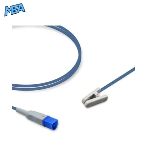 Philips M1194AL adult ear clip SpO2 sensor with 3.0m coiled cable and 8-pin connector