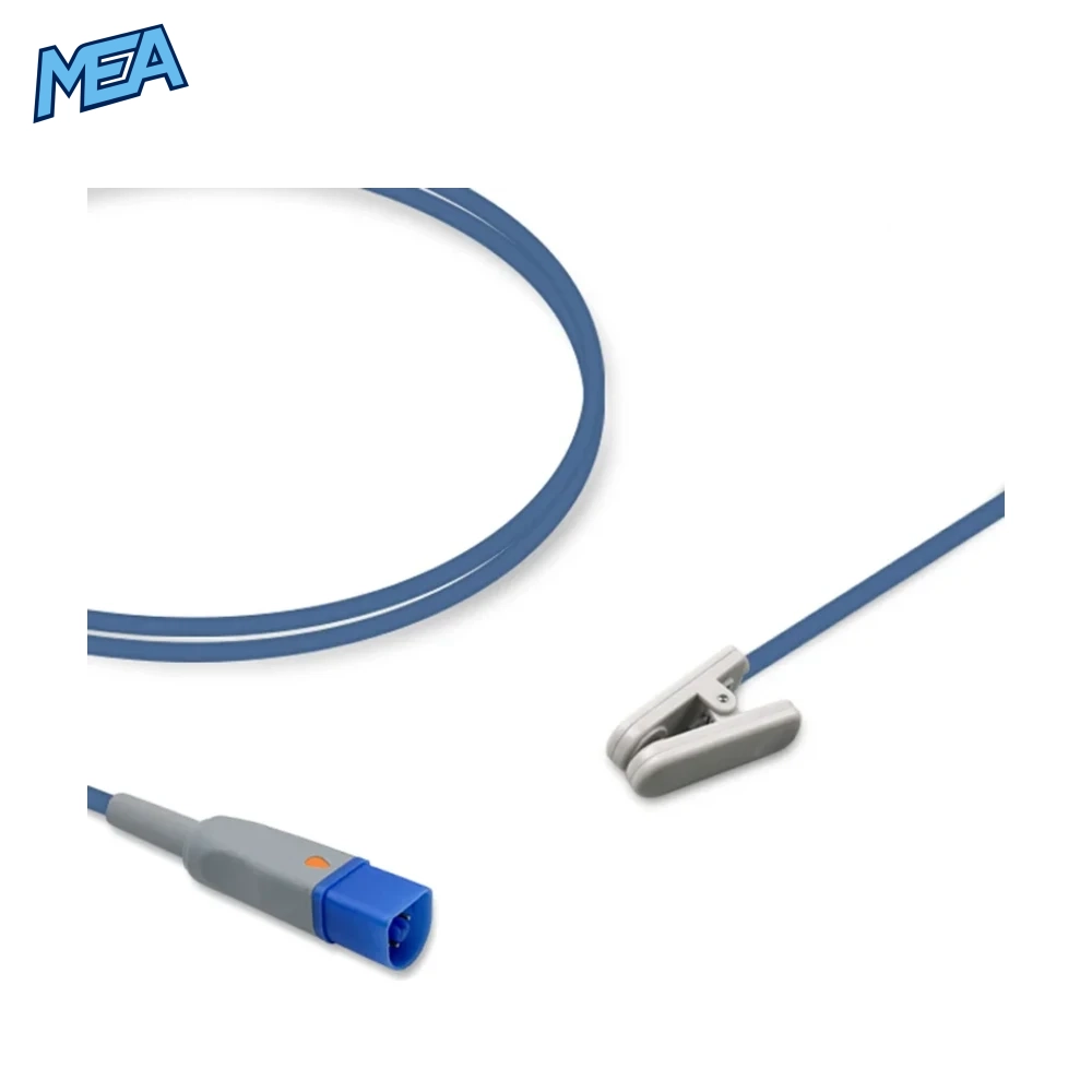 Philips M1194B Adult Ear Clip SpO2 Sensor 1.0m (New) 1 Philips M1194B compatible adult ear clip SpO2 sensor with 1.0m reusable cable