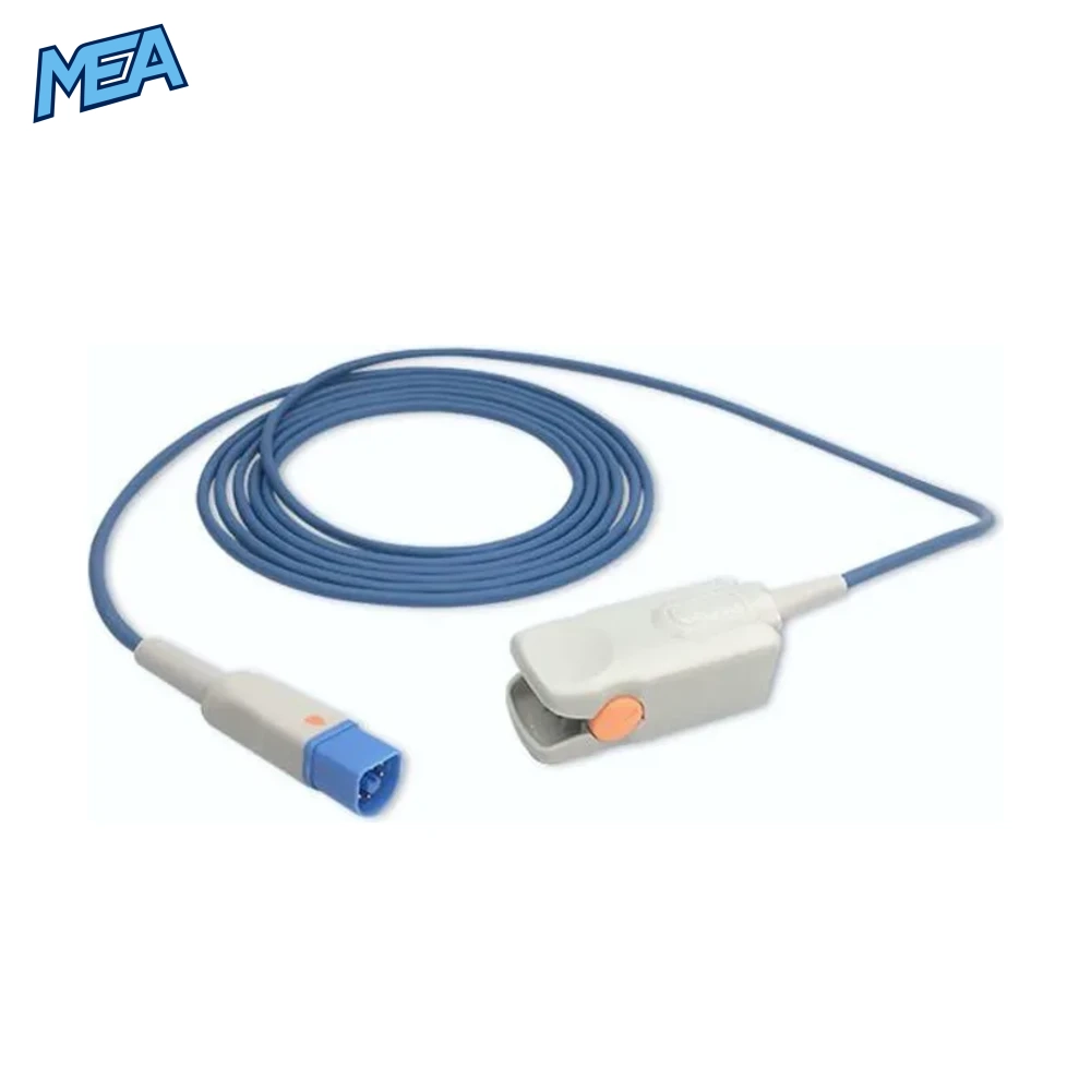 Philips M1196AL Adult Hard Shell SpO2 Sensor 3.0m (FAST, New) 1 Philips M1196AL adult hard shell SpO2 sensor with 3.0m FAST cable