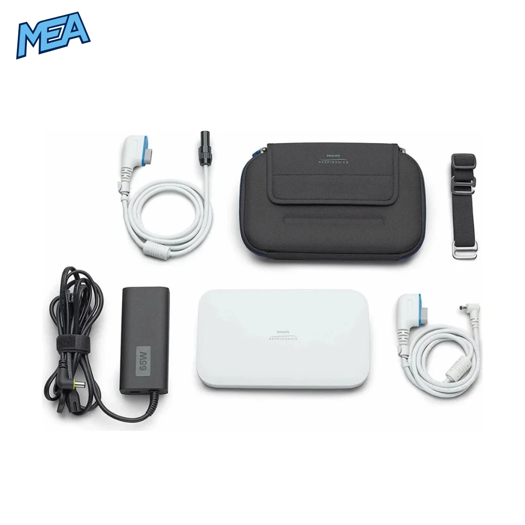 Philips Respironics Battery Kit 1126944 Ventilator Battery Pack 1 Philips Respironics Battery Kit 1126944 original battery pack, 65W power adapter, connector cables, carrying case and strap