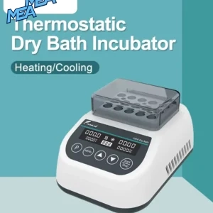 Portable mini dry bath incubator with thermostatic heating block for centrifuge tubes